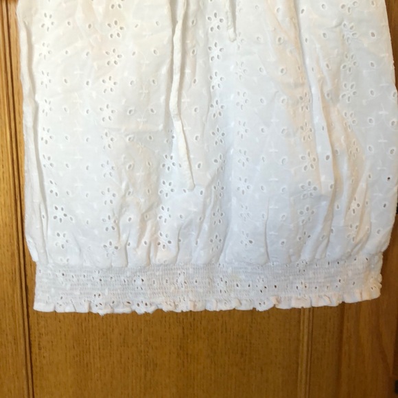 Chaps Denim white eyelet top size small - Picture 4 of 7